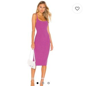 Lovers and Friends Lydia Midi Dress in Punch Purple size XS